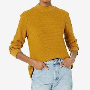 NWOT Madewell Mustard San Jose Waffle Sweatshirt Tee